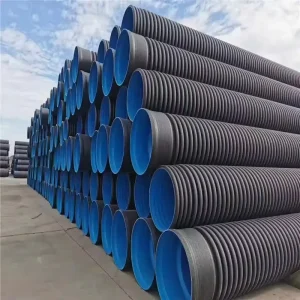 HDPE Double Wall Corrugated Pipe DN160mm 400mm 600mm Heavy Duty HDPE Drainage Pipe for Dam Projects