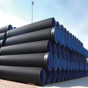 HDPE Double Wall Corrugated Pipe DN300 DN1200 Underground Sewage Drainage Tube for Municipal Road Construction