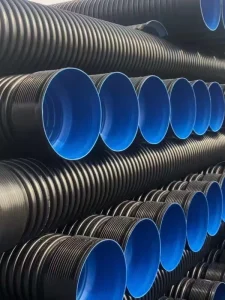 HDPE Double Wall Corrugated Pipe DN300 SN8 Class 6000mm Length Female Connection for Stormwater and Sewage Drainage