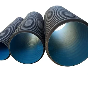 HDPE Double Wall Corrugated Pipe DN630 SN8 6 Inches High Pressure Durable 6m Length Large Diameter Drainage Stormwater Sewage
