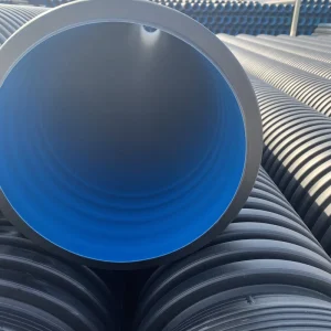 HDPE Double Wall Corrugated Pipe High Pressure Flexible Buried Drainage Corrosion Resistant Eco Friendly Lightweight