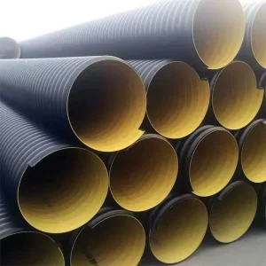 HDPE Double Wall Corrugated Pipe High Pressure High Strength Corrosion Resistant Flexible Drainage Sewage Municipal Pipeline