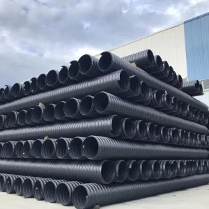 HDPE Double Wall Corrugated Pipe National Standard 300 Polyethylene Municipal Stormwater Sewage Underground Drainage Female