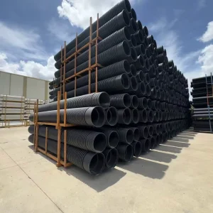 HDPE Double Wall Corrugated Pipe S1 S2 SN8 Plastic Drainage Sewer Pipe for Municipal Sewage Stormwater Drainage Large Diameter