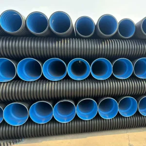 HDPE Double Wall Corrugated Pipe SN8 SN10 SN12 Buried Non pressure Drain Sewage Pipe for Municipal Highway Residential Project