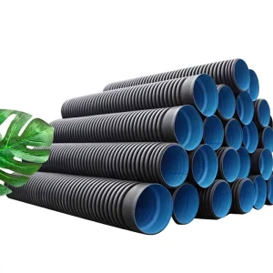 HDPE Double Wall Corrugated Pipe Sewage Stormwater Municipal Drainage Pipeline Zhejiang Specifications D160 D600
