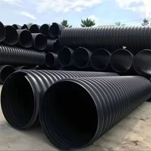 HDPE Double Wall Corrugated Plastic Pipe Lightweight Flexible High Compressive Strength for Water Drainage Sewerage Irrigation