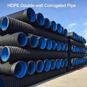 HDPE Double Wall Corrugated Plastic Tubes Flexible Light Durable Anti Corrosion Drainage Pipes for Construction Industry Burial