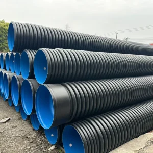 HDPE Double Wall Corrugated Sewer Drainage Pipe Durable PE100 ISO Standard