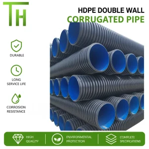 HDPE Double Wall Corrugated Sewer Pipe Underground Water Drainage Pipe for Municipal Infrastructure