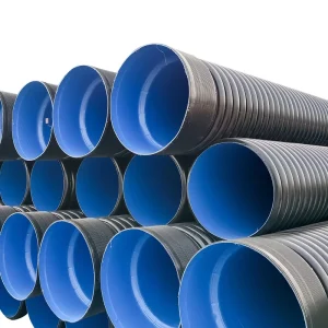HDPE Double Walled Corrugated Pipe Large Diameter Sewage Drainage Municipal Pipeline Sewage Ventilation Rainwater Pipe