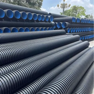 HDPE Double-wall Corrugated Drain Sewage Pipe Durable PE 60 Inch 160mm 300mm 500mm
