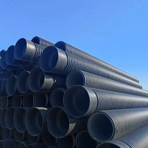 HDPE Double-wall Corrugated Flexible Durable Polyethylene Pipe for Municipal Sewer System SN8 300mm-800mm
