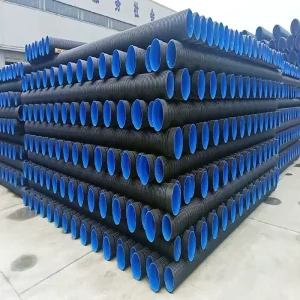 HDPE Double wall Corrugated National standard Steel reinforced Spiral Hollow wall Wound K pipe Underground Sewage Drinking Pipe