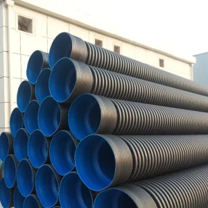 HDPE Double wall Corrugated PE Pipe for Municipal Sewer System SN8 Rain Sewer Polyethylene Pipe