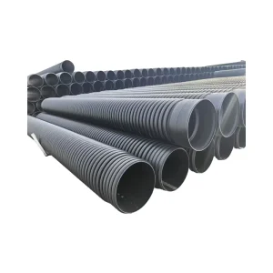 HDPE Double wall Corrugated Pipe 10 inch Black Durable Flexible Plastic Drainage Culvert CE ISO Certified Industrial Use
