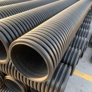HDPE Double wall Corrugated Pipe Buried Drainage Pipe Corrosion Resistant Green Environmental protection Material