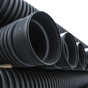 HDPE Double wall SN8 Corrugated Drainage Pipe DN300 6m GB T Corrosion resistant Wear resistant Lightweight Durable Smooth Inner