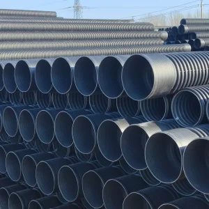 HDPE Dual Wall Corrugated Drainage Pipe Flexible Eco Friendly Sewer Drainpipe 300mm 800mm Diameter Supplied