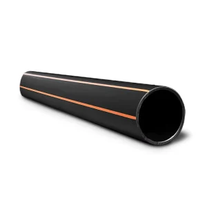 HDPE Gas Pipe PE100 Pipe Polyethylene Plastic Pipe Sdr 11 17 21 With Orange Stripe for Natural Gas