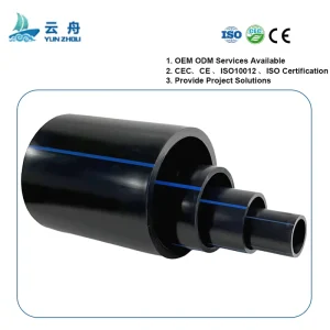 HDPE High Pressure Chemical Resistant 280mm 400mm Drainage Pipes for Sewage Discharge