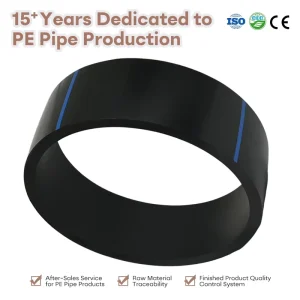 HDPE High Pressure Drainage Pipes 630mm Polyethylene for Industrial Waste ISO Certified
