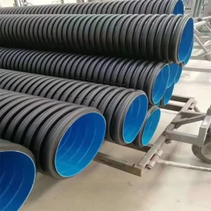 HDPE High Strength Plastic Double Wall Corrugated Pipe Underground Drainage Sewer Tube Supply