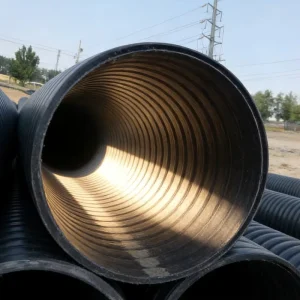 HDPE Hollow Wall Winding Drainage Pipe Corrugated Structure For Industrial Sewage Management