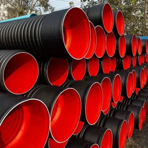 HDPE Large Diameter Sewer Drainage Pipe Double Wall Corrugated Spiral Corrugated Plastic Tubes for Sewage