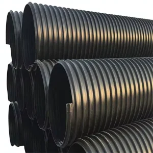 HDPE Large Diameter Sewer Drainage Pipe Double Wall Corrugated Steel Strip Reinforced Spiral Corrugated Plastic Tubes for Sewage