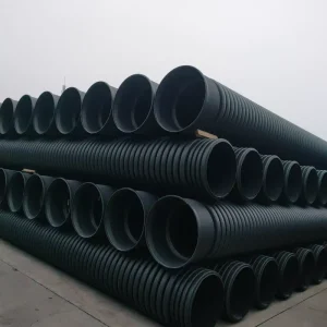 HDPE Large Diameter Sewer Drainage Pipe Double Wall Corrugated Steel Strip Reinforced Spiral Corrugated Plastic Tubes for Sewage