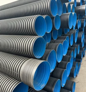 HDPE Material Black Plastic Drainage Culvert 2 4 inch Double wall Corrugated Pipe GB T 19472.1 High Compressive Strength