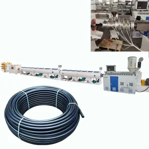 HDPE PE PP PVC Single screw Automatic Electrical Conduit Pipe Production Line with Motor & Engine