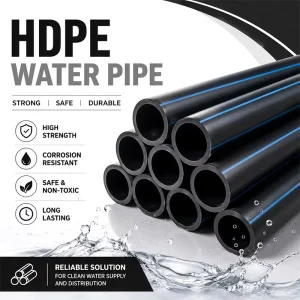 HDPE PE Round Pipe Tube Plastic Tube SDR11 SDR21 High Resistant Hdpe Pipe 110mm