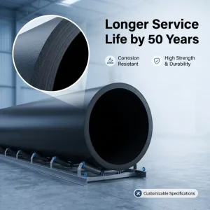 HDPE PE100 PE80 Black Color Durable High Pressure Flexible Lightweight Plastic Pipe ISO4427 Standard P6006 YGH041 100% Virgin