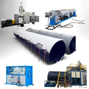 HDPE PP PE PPR Large Diameter Spiral Winding Single Screw Extrusion Line
