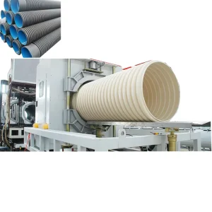 HDPE PP PVC Double Wall Plastic Corrugated Pipe Production Line