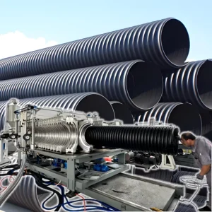 HDPE PVC 75mm to 300mm Double Wall Two Layers Corrugated Conduit Drainage Pipes Plastic Corrugated Tubes Manufacture Machinery
