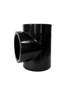 HDPE Pipe Butt PE Socket Equal Diameter Tee DN20mm 110mm Size Casting Technics For Drainage
