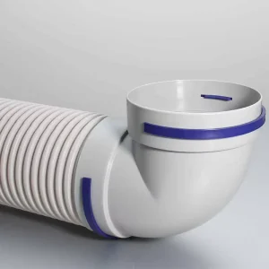 HDPE Pipe Fittings for Fresh Air Ventilation System Includes 90 Degree Elbow HVAC Duct Parts
