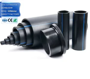 HDPE Pipe Pe100 High Pressure Flexible Durable Over 50 Years Lifespan 16 1800mm Sizes Water Supply 100% Virgin Eco Friendly