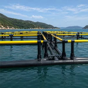 HDPE Pipe Square Fish Cage Aquaculture Trap with 50-Year Warranty Black Storm Wind Resistant for Near Far Shore Use