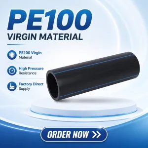 HDPE Pipes and Fittings PE Water Plastic Tube 20mm to 1200mm Size Polyethylene HDPE Pipe Tube