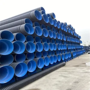 HDPE Plastic Drain Pipe 300 400 800 900 SN 8 Spiral Large Diameter Underground HDPE Double Wall Corrugated Pipe