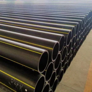 HDPE Plastic Gas Pipe SDR11 Yellow Strips Polyethylene Tube Underground Residential HDPE Pipe Natural Gas Liquefied Gas Supply