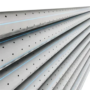 HDPE Plastic Perforated Tube Corrugated Drainage Pipe for Water Supply Black