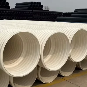 HDPE Polyethylene Double Wall Corrugated Plastic Pipe Lightweight Flexible High Compressive Strength Customizable High Pressure