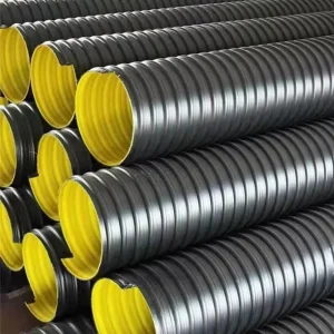 HDPE Polyethylene Large-Diameter Corrosion-resistant Sewer Drainage Pipe Double Wall Corrugated Steel Strip Reinforced Spiral