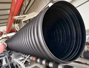 HDPE Polyethylene Large Diameter Flexible Sewer Drainage Pipe Double Wall Corrugated Steel Strip Reinforced Corrosion Resistant
