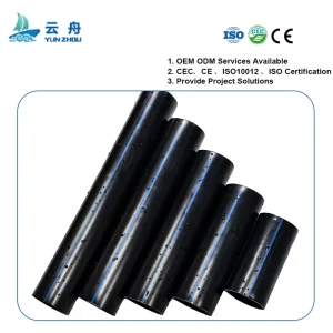 HDPE Polyethylene Pipe OEM ODM Custom Flexible 125mm Straight HDPE Water Supply Pipe for Drinking Water Transmission